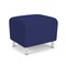 Lesro Siena Lounge Reception 1 Seat Bench, Brushed Steel, OH Cobalt Upholstery SN1001 - alternate 3